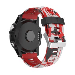 Camo Armband Garmin Fenix 3 / 5X (röd) CaseOnline.se