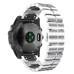 Armband Double Row RSF stål Garmin Fenix 3 / 5X (Silver)
