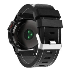 Läder Armband Garmin Fenix 3 / 5X (Svart)