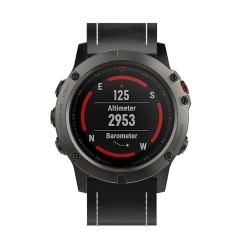 Läder Armband Garmin Fenix 3 / 5X (Svart)