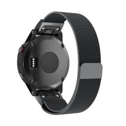 Armbånd Milanese RSF stålarmbånd Garmin Fenix 3, 5X - Svart
