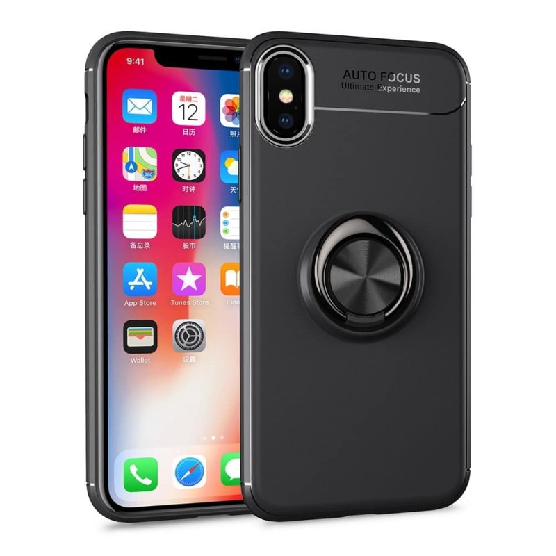 Slim Ring Case Apple iPhone XS Max Mobiltelefon Magnet Bilholder