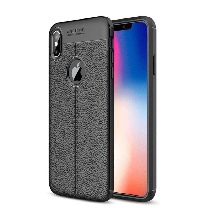 Nahkakuvioinen TPU-suojakuori Apple iPhone XS Max Mobile Cover