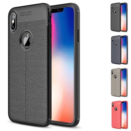 Lærmønstret TPU-deksel Apple iPhone XS Max mobil deksel