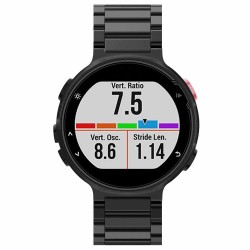 Armband Rostfritt stål svart Garmin Forerunner 220/230/235/620/630/735XT - Svart