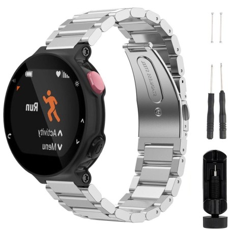 Armbånd RSF Sølv Garmin Forerunner 220/230/235/620/630 / 735XT - Sølv