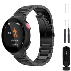 Armband Rostfritt stål svart Garmin Forerunner 220/230/235/620/630/735XT - Svart