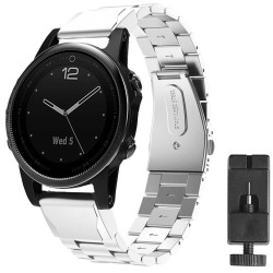 Kaufen Edelstahl Uhrarmband Garmin Fenix 5S / 5S Plus - Silber | CaseOnline.de