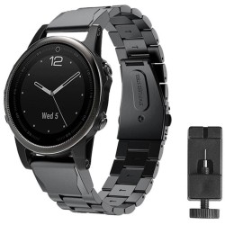 Buy stainless steel watchband Garmin Fenix 5S, 5S Plus - Black