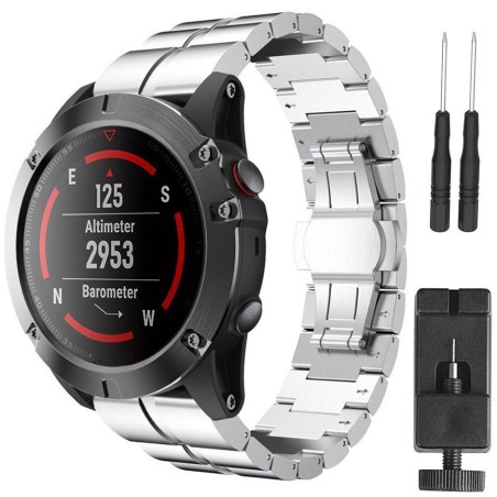 Köp RSF stål Klockarmband Double Row (Silver) Garmin Fenix 3/3HR/5X GPS